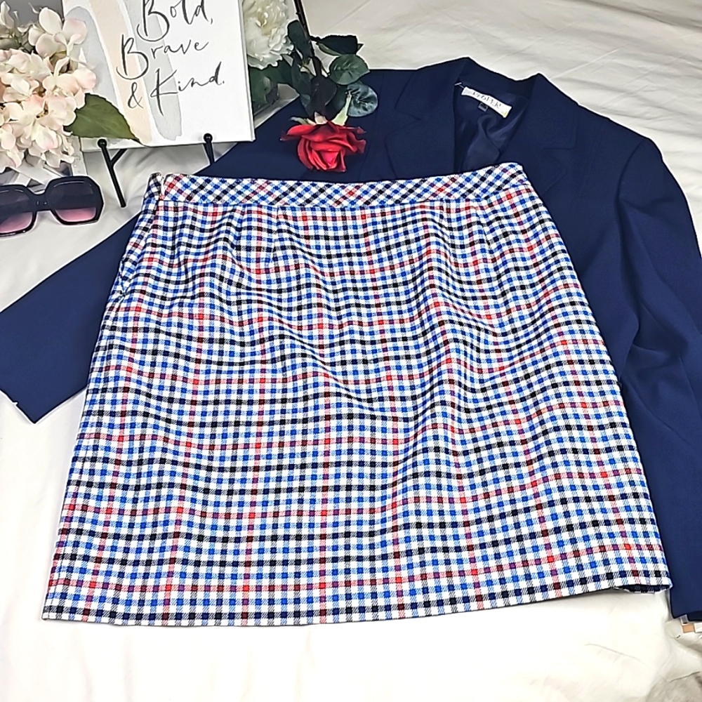 Talbots Plaid Skirt Office Wear Business Casual Elegant Wear Career